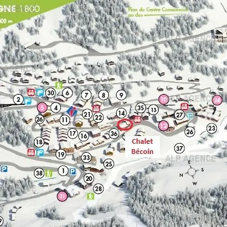Chalet Le Becoin - Mitoyen 10/12 Pers - 100m Des Pistes Sauna - Wifi - Plagne 1800 - Ctbec Mae-6654 *